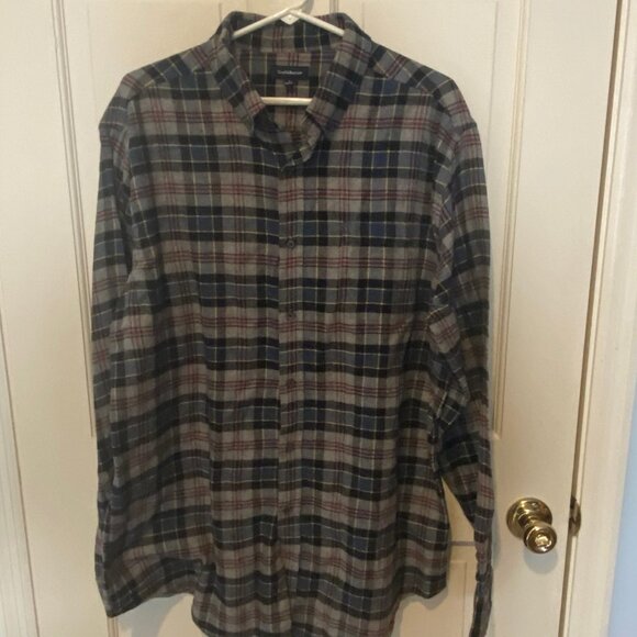 croft & barrow Other - Croft & Barrow Plaid Cotton Fleece Button Up LARGE